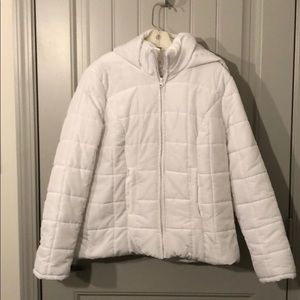 NY & Company White Puffer Jacket Size XL